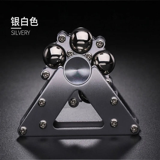 Metal Anti-Stress Toy - Compact Large Wheel Fidget Spinner, Durable and Tactile for Stress Relief