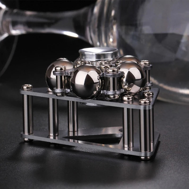 Metal Anti-Stress Toy - Compact Large Wheel Fidget Spinner, Durable and Tactile for Stress Relief