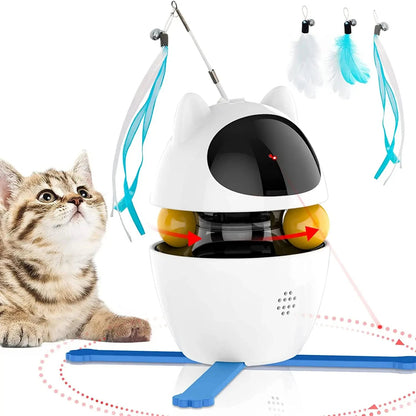 Interactive Toys 4 in 1 for Cats - Feathers, Laser and Ball