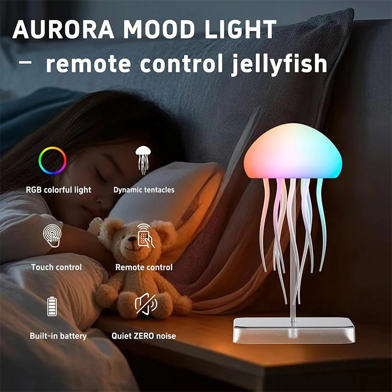 Jovial Jellyfish Lamp | RGB Gradient, USB Rechargeable