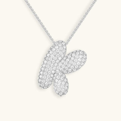 Variant image for Collier Femme Or 18 Carats avec Pendentif Initial et Diamant Simulant 18 pouces-37