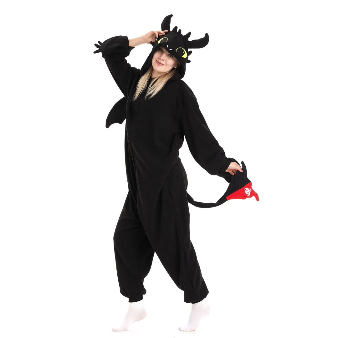 Kigurumi Pyjama Dragon Toothless pour Enfants et Adultes – Costume Confortable et Amusant