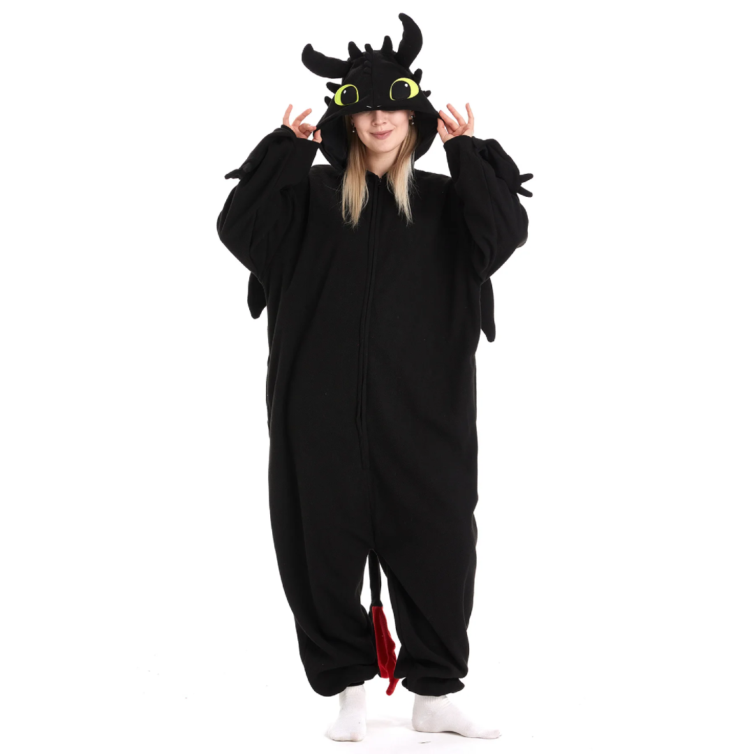 Kigurumi Pyjama Dragon Toothless for Children and Adults – Comfortable and Fun Costume