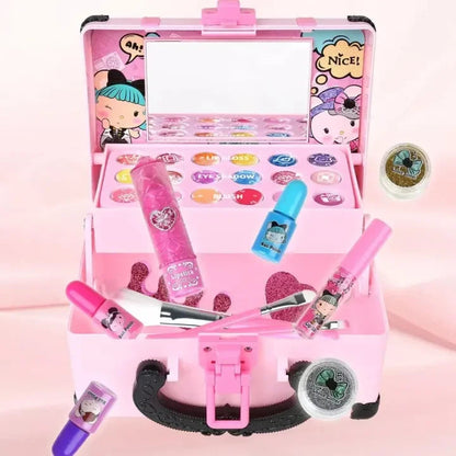 Children's Makeup Kit – Safe Cosmetic Set with Eyeshadow, Lipstick, and Portable Case