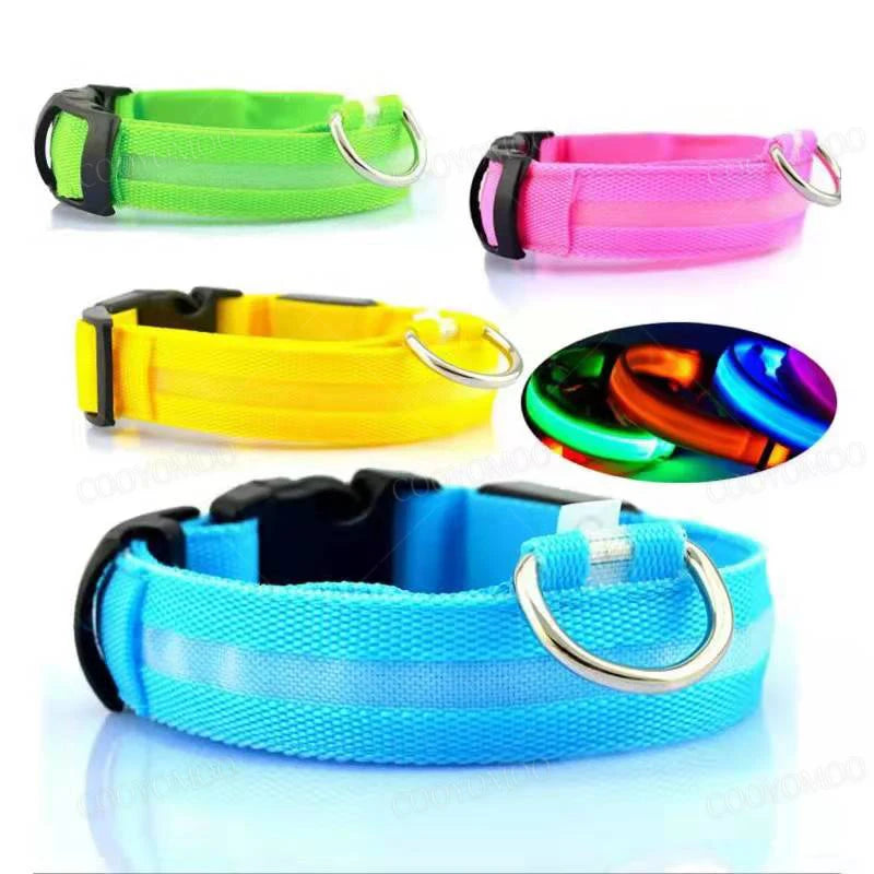 LED Dog Collar with USB Charging – Adjustable Luminous Safety Collar for Night Visibility