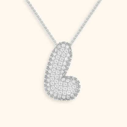 Variant image for Collier Femme Or 18 Carats avec Pendentif Initial et Diamant Simulant 18 pouces-38