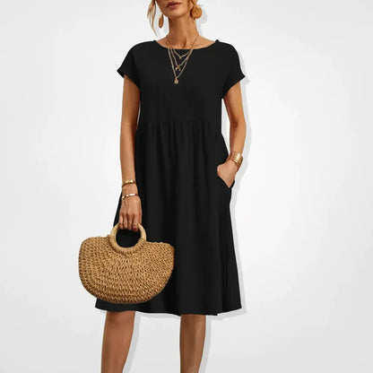 Women's Empire Summer Dress LUNA Long and Loose - Light and Chic for Summer
