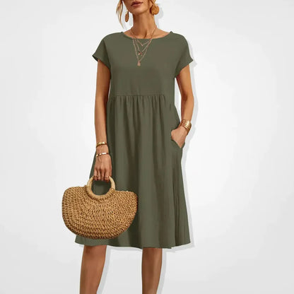 Women's Empire Summer Dress LUNA Long and Loose - Light and Chic for Summer