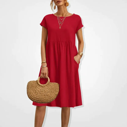 Women's Empire Summer Dress LUNA Long and Loose - Light and Chic for Summer