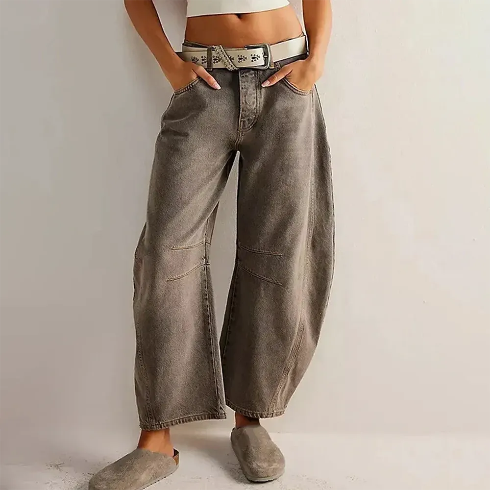 Jean Femme Confort Bleu Taille M Mélange de Coton et Élasthanne