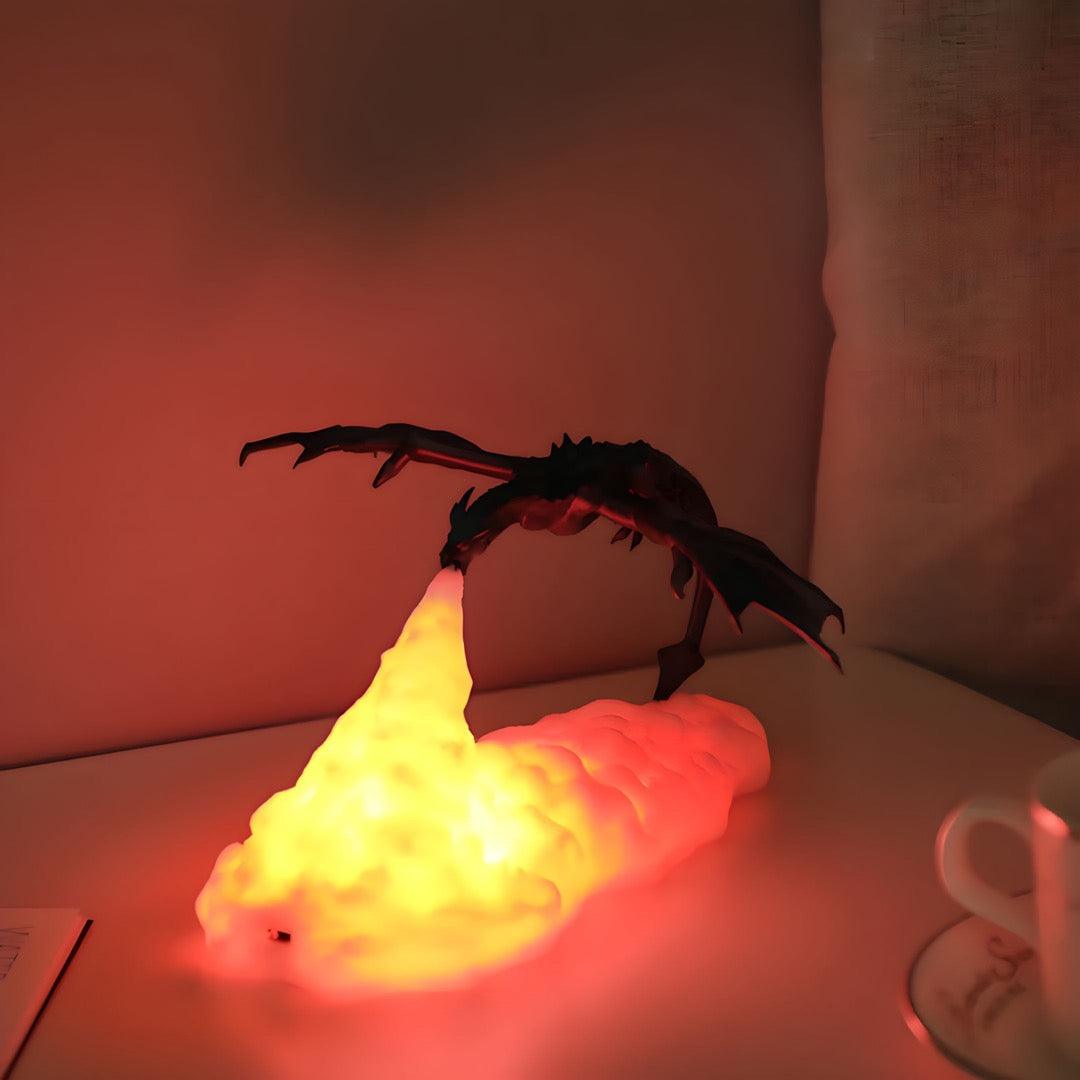 Lampe Dragon Incendio avec Éclairage Enchanteur et Design Majestueux