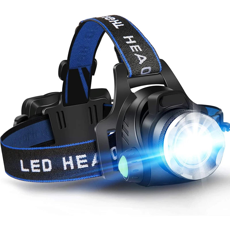 Lampe Frontale Rechargeable LED Puissante 1000 Lumens Étanche pour Activités Extérieures – Modes Multiples et Angle de Faisceau 180°