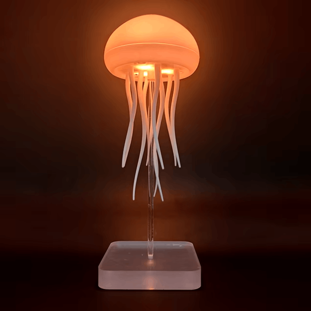LED Jellyfish Lamp with Color-Changing RGB Lighting and Voice Control – Soothing Ambiance for Indoor Use