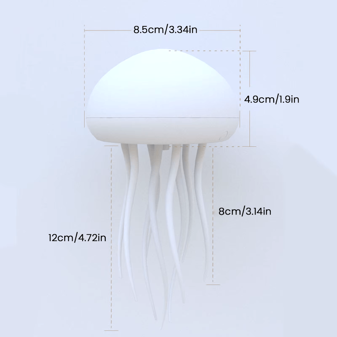 LED Jellyfish Lamp with Color-Changing RGB Lighting and Voice Control – Soothing Ambiance for Indoor Use