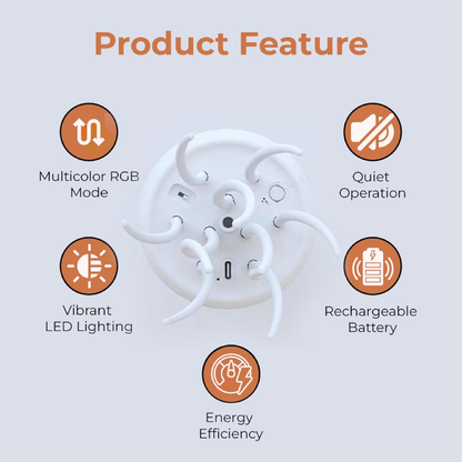 LED Jellyfish Lamp with Color-Changing RGB Lighting and Voice Control – Soothing Ambiance for Indoor Use