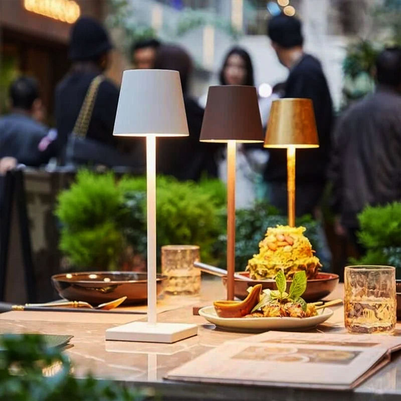 Lampe LED Rechargeable de Table Sans Fil – 10 Couleurs, Contrôle Tactile, Étanche IP65 pour Intérieur et Extérieur