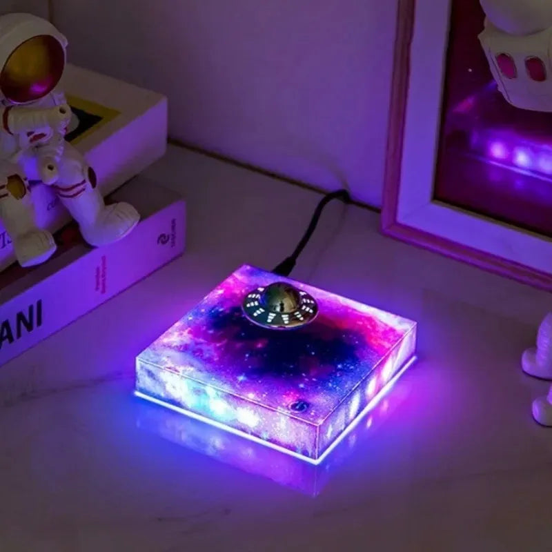 Lampe Maglev UFO Étoilé - Décoration de Bureau Rotative Colorée