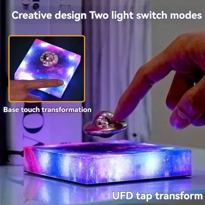 Lampe Maglev UFO Étoilé - Décoration de Bureau Rotative Colorée