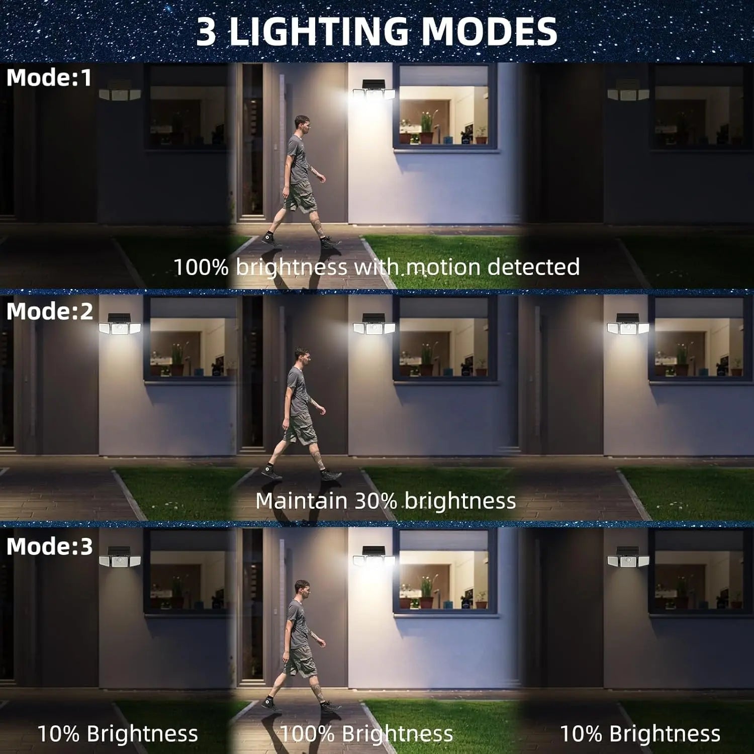 Lampe Solaire Extérieur avec Détecteur de Mouvement - Éclairage Extérieur Solaire IP65, 233 LEDs pour Jardins et Terrasses