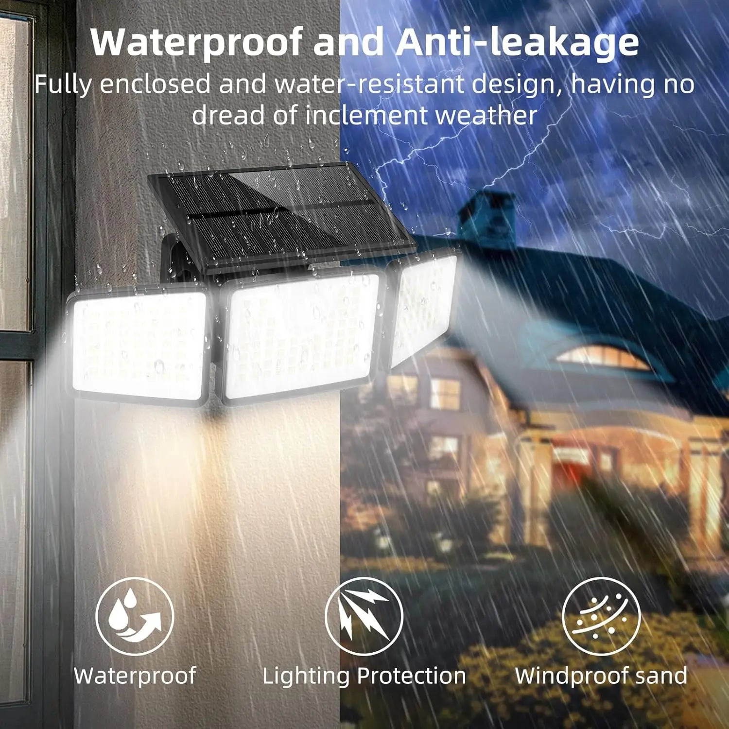 Lampe Solaire Extérieur avec Détecteur de Mouvement - Éclairage Extérieur Solaire IP65, 233 LEDs pour Jardins et Terrasses