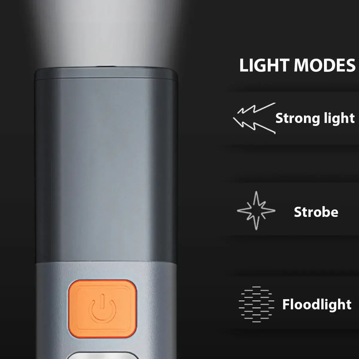Lampe Torche Rechargeable Puissante avec Éclairage COB et Zoom Télescopique – Lampe de Poche Portable pour Camping et Randonnée