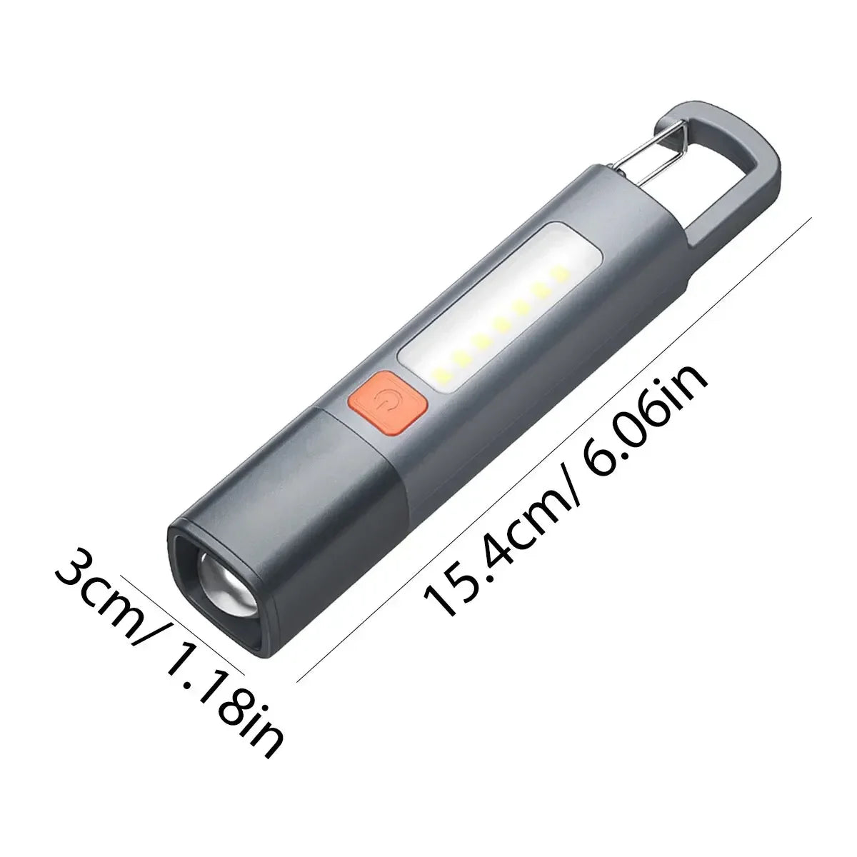 Lampe Torche Rechargeable Puissante avec Éclairage COB et Zoom Télescopique – Lampe de Poche Portable pour Camping et Randonnée