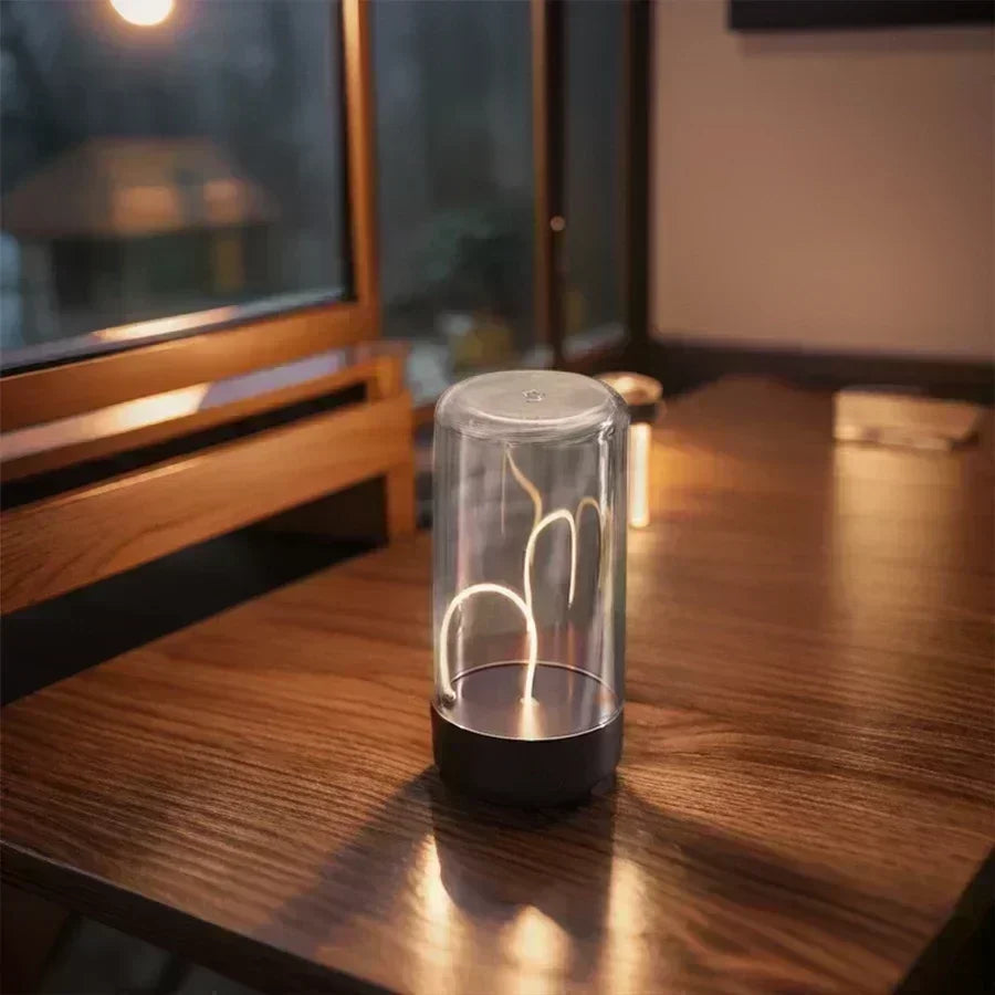 Lampe d'Ambiance Portable à Filament Magnétique USB – Lumière d'Ambiance pour Salon et Chambre, Design Moderne et Rechargeable