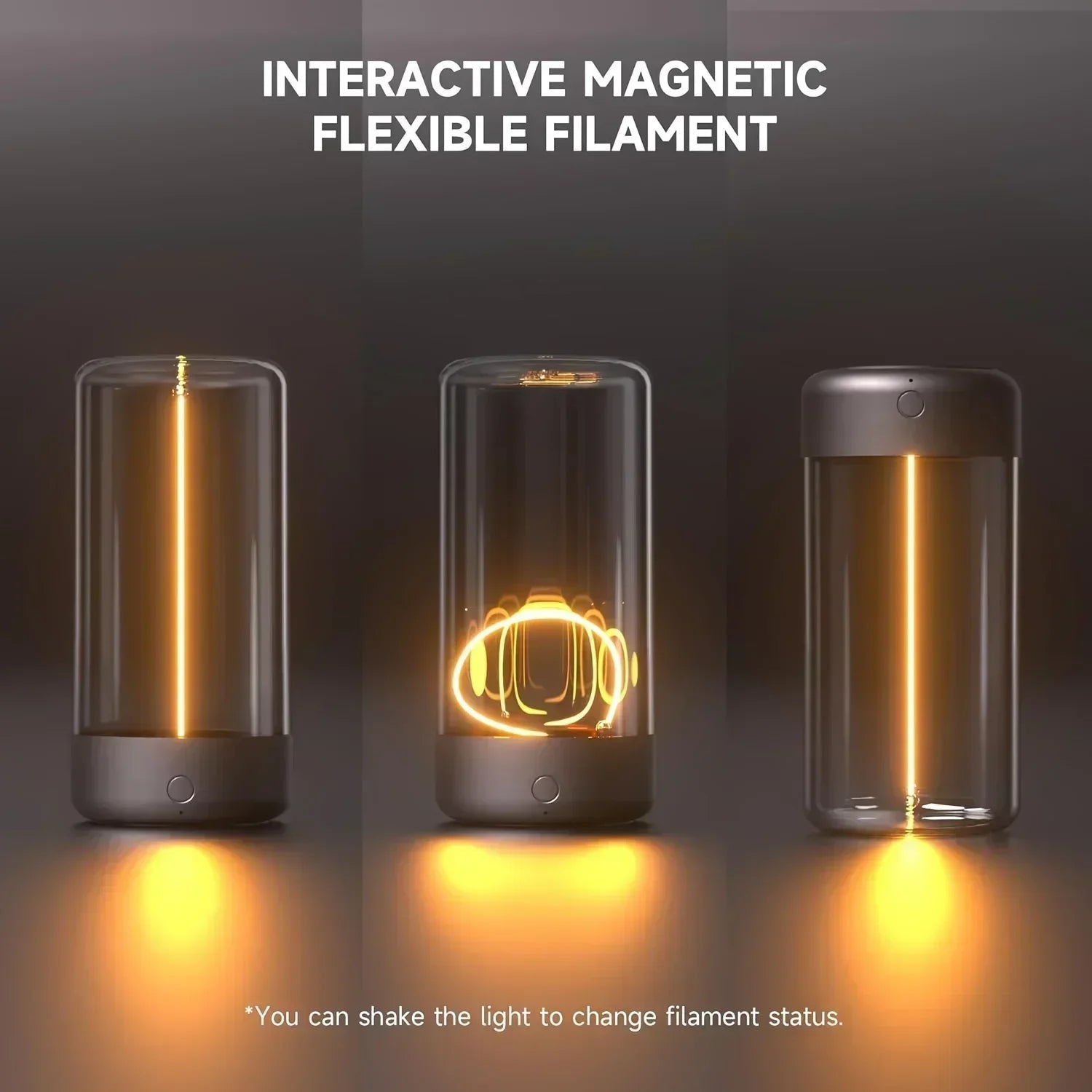 Lampe d'Ambiance Portable à Filament Magnétique USB – Lumière d'Ambiance pour Salon et Chambre, Design Moderne et Rechargeable