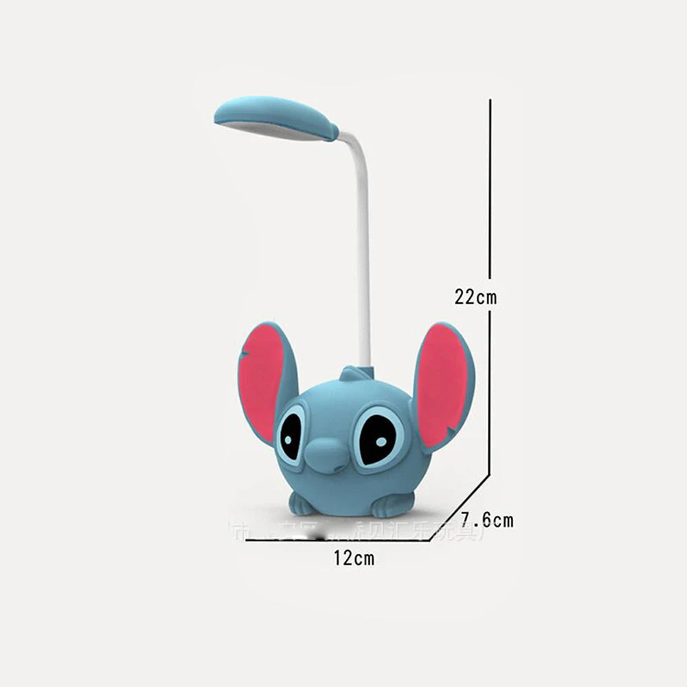 Lampe de Bureau LED Lilo et Stitch avec Taille-Crayon – Lampe de Nuit USB Réglable pour Enfants et Fans de Disney