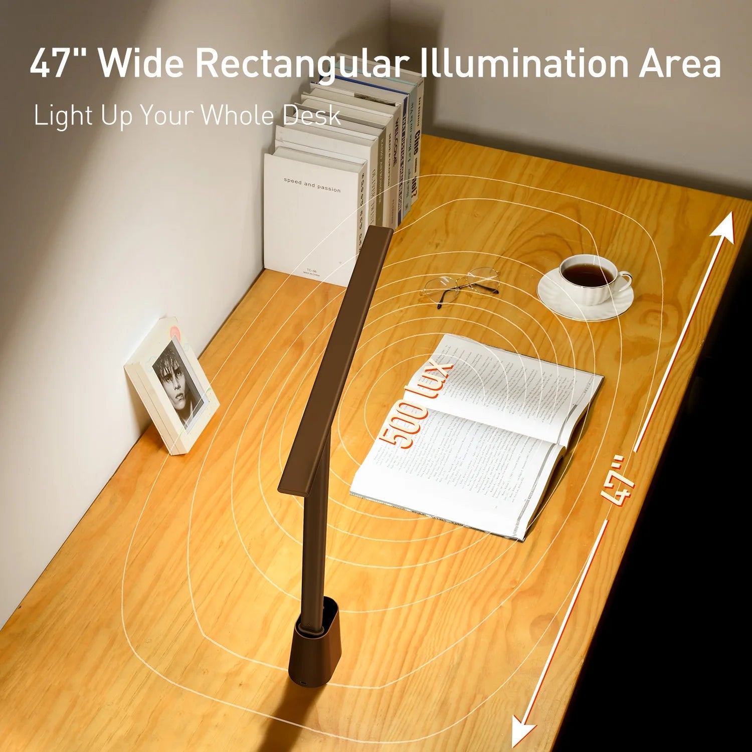 Lampe de Bureau LED Pliable et Dimmable avec Protection des Yeux – Éclairage Ajustable pour Études et Travail