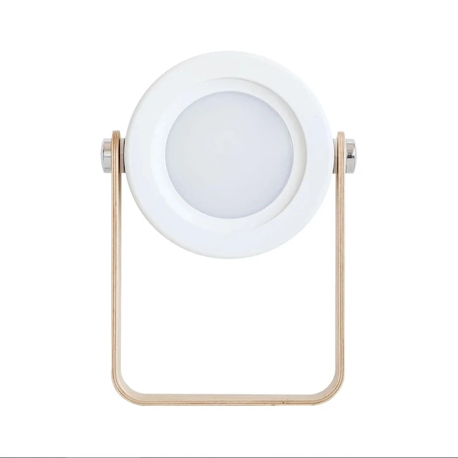 Foldable LED Reading Lamp with Wooden Handle – USB Rechargeable and Portable Reading Lamp