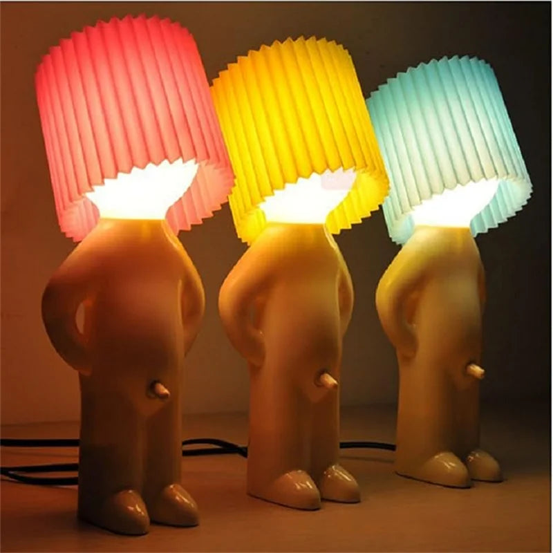 Lampe de Table Créative pour Enfants avec Lumière LED Douce - Design Unique en Plis