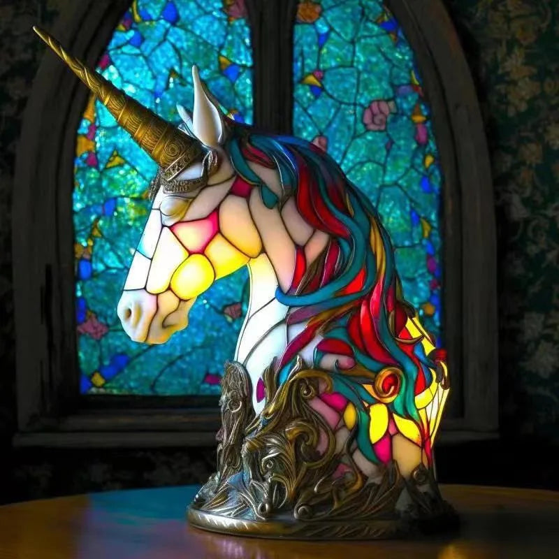 Lampe de Table LED Animaux en Résine – Décor Sirène, Mouton, Hibou et Tortue pour la Maison
