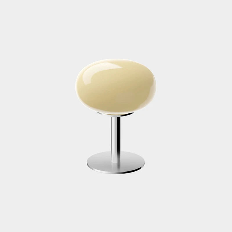 Lampe de Table en Verre Macaron Orange avec Éclairage Doux et Base Ronde en Fer – Design Moderne pour Chambre et Bureau