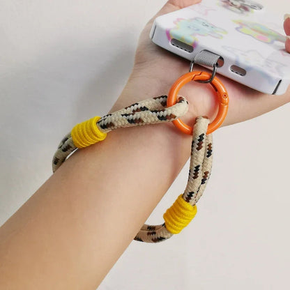 Sangle universelle pour téléphone mobile avec cordon anti-perte – design élégant à deux brins, nylon durable, accès facile