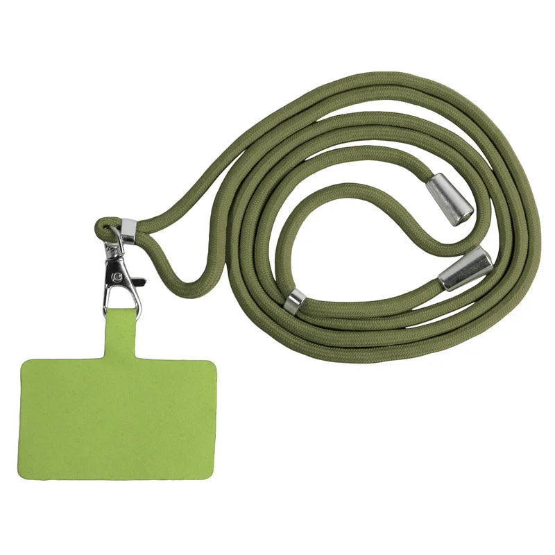 Sangle de téléphone amovible et réglable avec porte-cartes et mousqueton – 13 couleurs disponibles