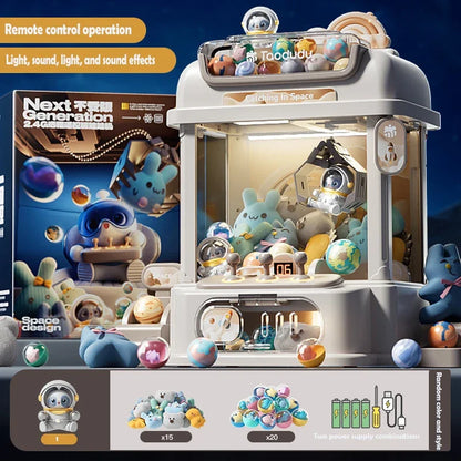 Large DIY Claw Machine Toy for Kids – Coin Operated Mini Crane Game with Music