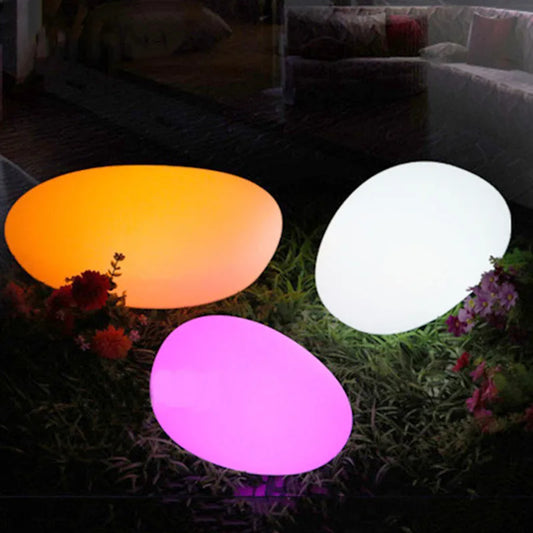 Solar Garden Lights in Pebble Stone – Waterproof Outdoor Lighting with Remote Control and Color Changing