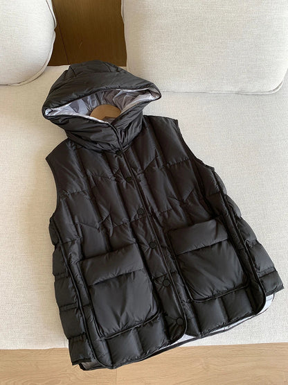 Luna Down Vest | Lightweight, Hooded