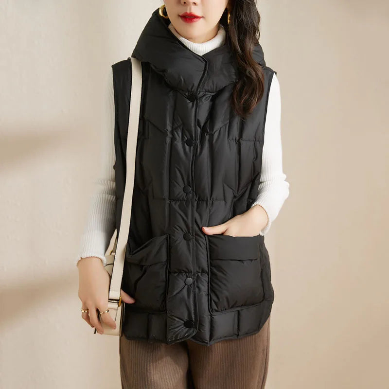 Luna Down Vest | Lightweight, Hooded