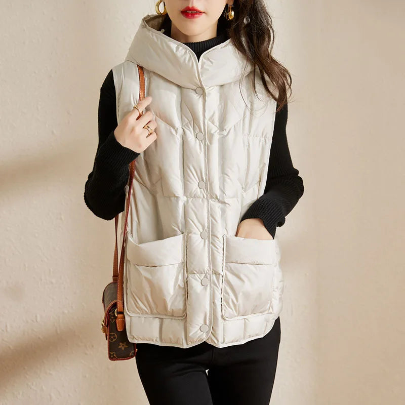 Luna Down Vest | Lightweight, Hooded