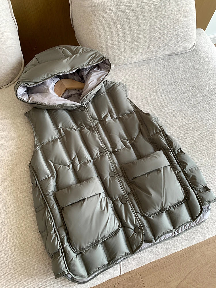 Luna Down Vest | Lightweight, Hooded