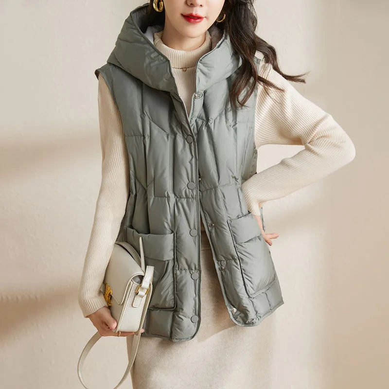 Luna Hooded Vest | Lightweight, Quilted Design