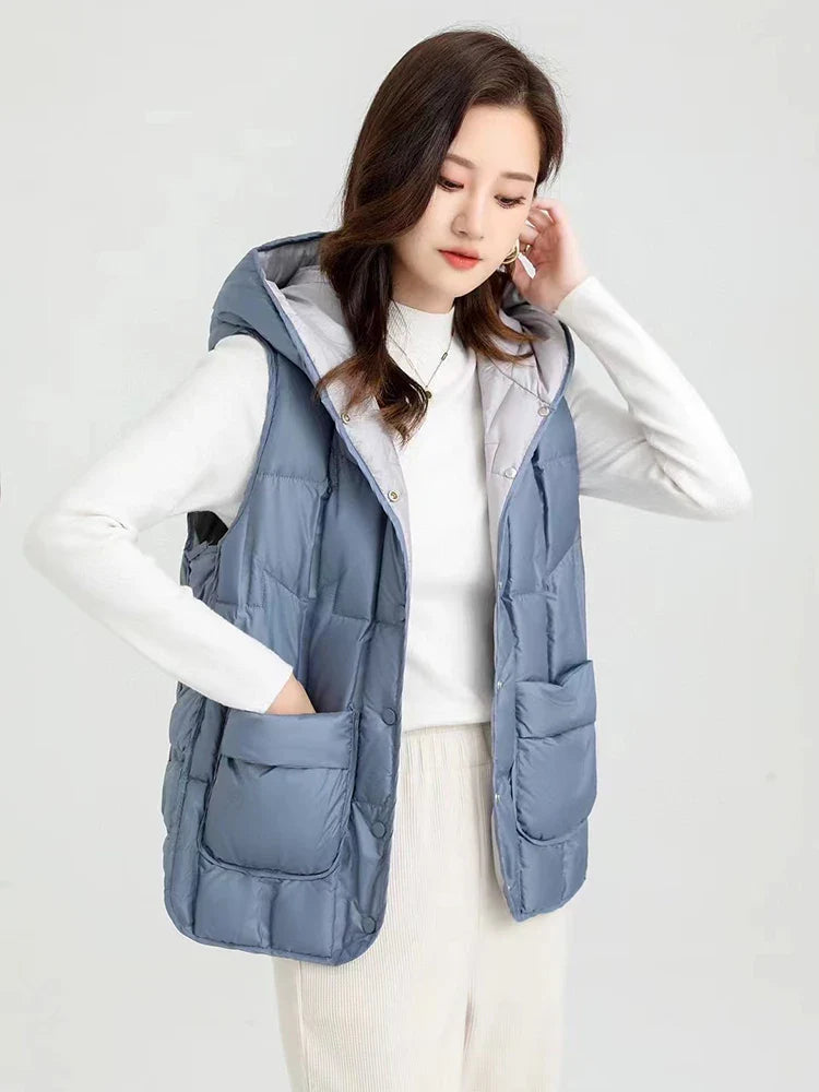 Luna Hooded Vest | Lightweight, Quilted Design
