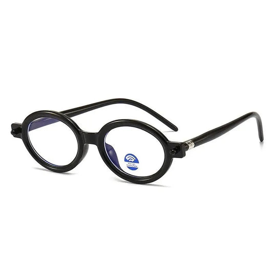 Round Women's Sunglasses, Transparent Glass, Lightweight Resin Frame, Elegant Accessory for Summer