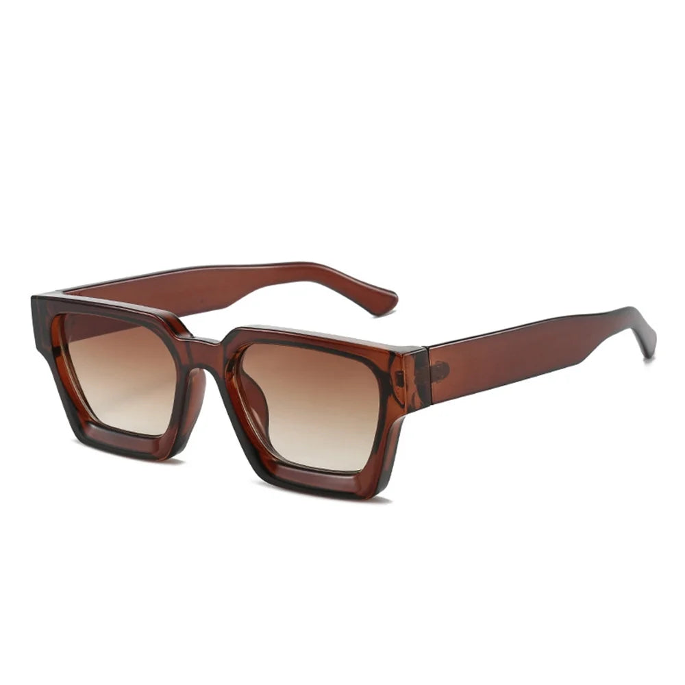 Lunettes de Soleil Femme Grosse Monture Marron avec Protection UV400 – Accessoire Élégant pour l'Été