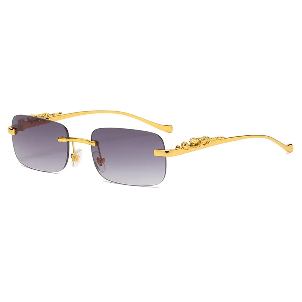 Lunettes de Soleil Femme Rectangulaires Luxe avec Verre Dégradé UV400 – Élégance et Protection Moderne