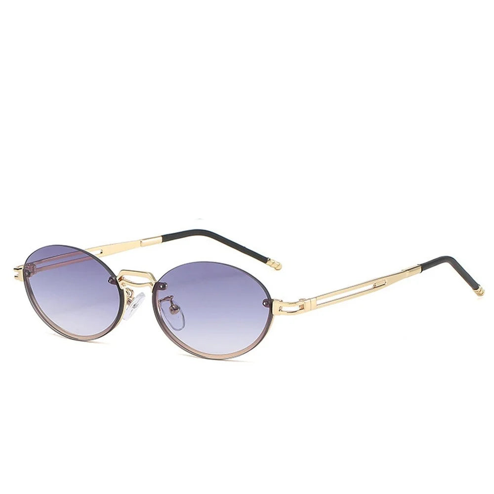 Lunettes de Soleil Sans Monture Femme – Verre Dégradé UV400, Design Minimaliste et Confort Léger