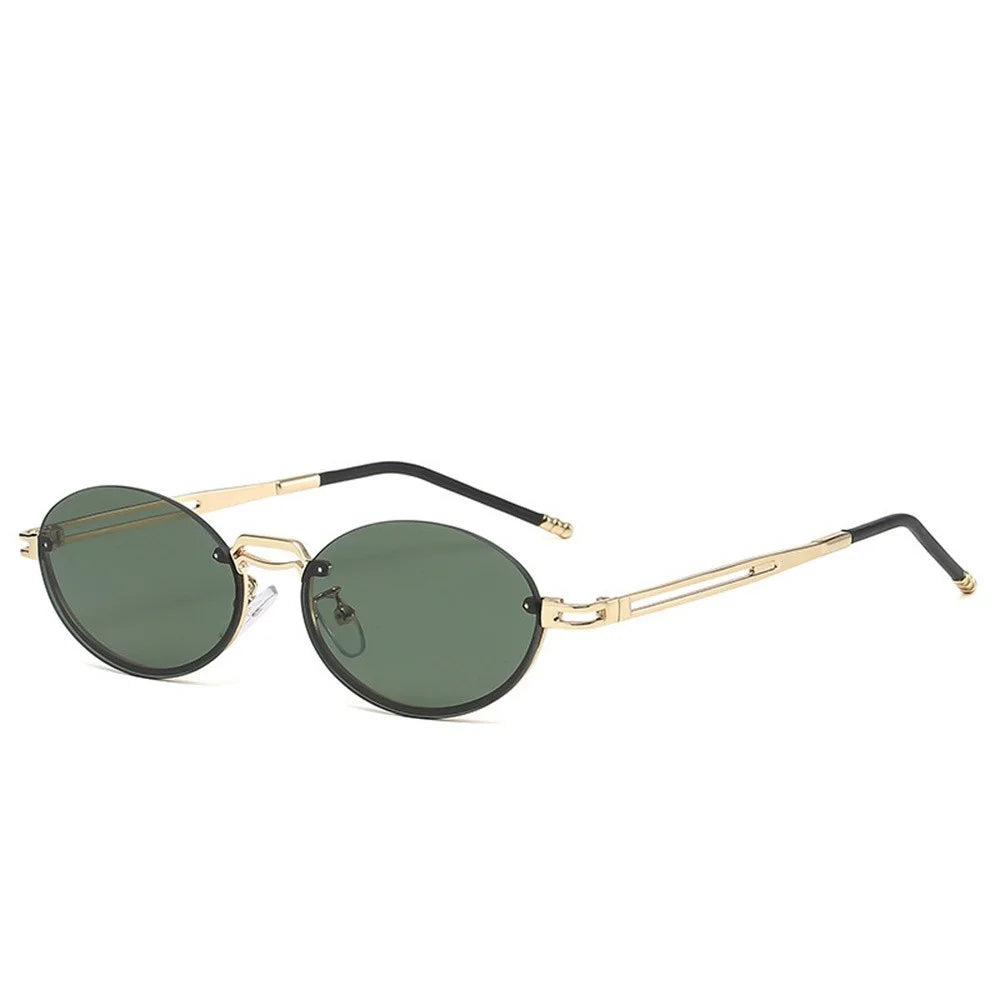 Lunettes de Soleil Sans Monture Femme – Élégance Verre Vert UV400, Protection Solaire et Confort Optimal