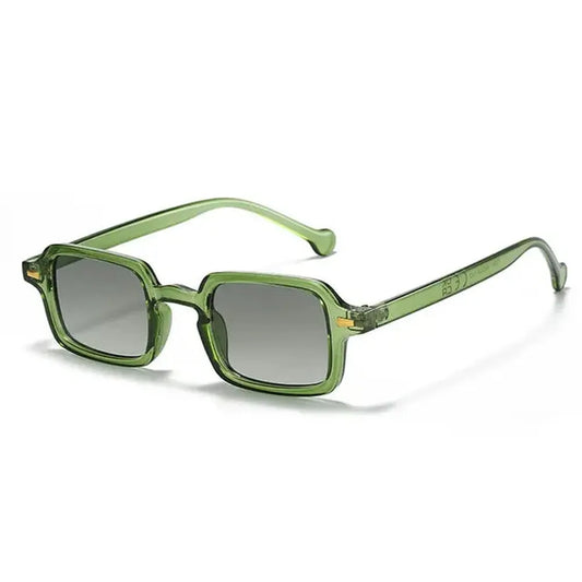 Women's Green Rectangular Sunglasses with UV400 Protection – Elegant Style and Optimal Comfort